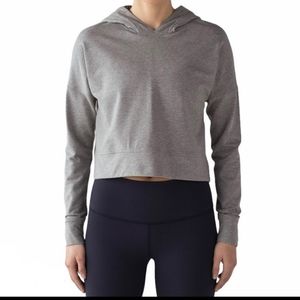 Lululemon Cut Above Cropped Hoodie - French Terry Grey - Size 4